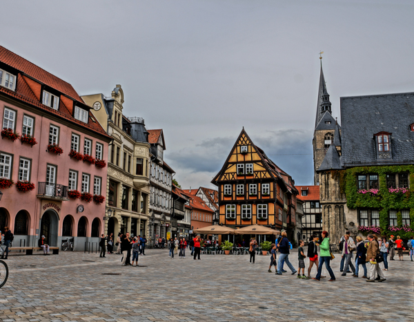Кведлинбург, Рыночная площадь, достопримечательности Гарца, Германия
