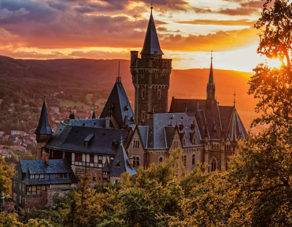 Замок Вернигороде, достопримечательности Вернигороде, достопримечательности Гарца, достопримечательности Германии, средневековый замок